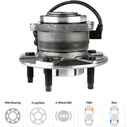 Bearing Sensor Wheel Hubs for Saturn Vue FWD 2002-2007 Front and Rear