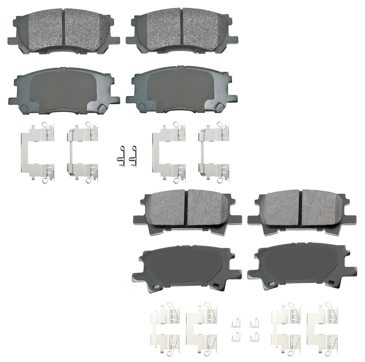 Set of 4 Akebono ProACT Ceramic Brake Pads for RX330 RX400h Highlander (2004–2007)