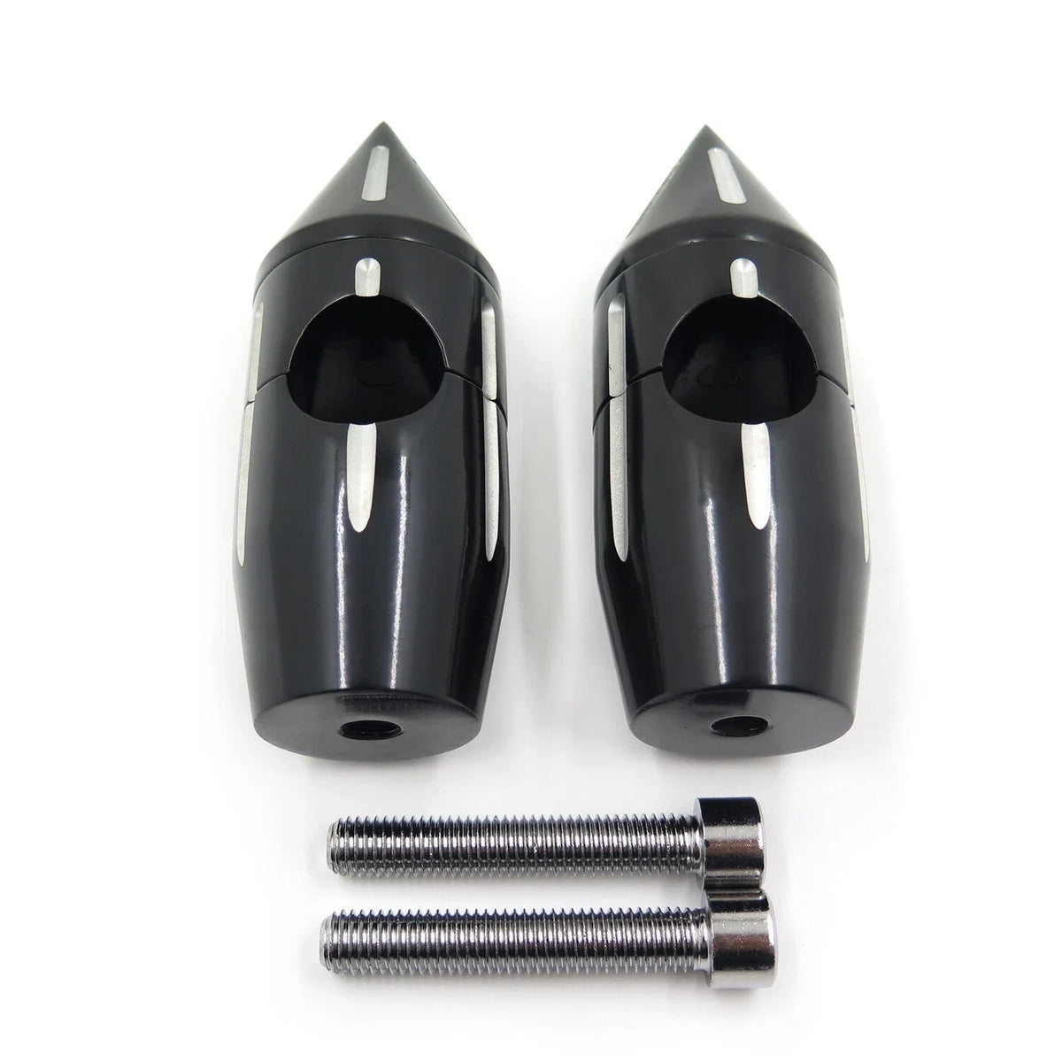 2 1/4" Handlebar Risers in Black Spike for Harley Sportster Dyna Softail