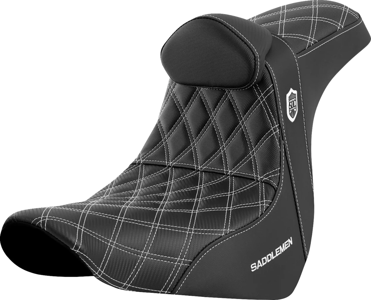 SADDLEMEN Pro Series SDC Performance Seat for FL/FX (w/ Backrest)