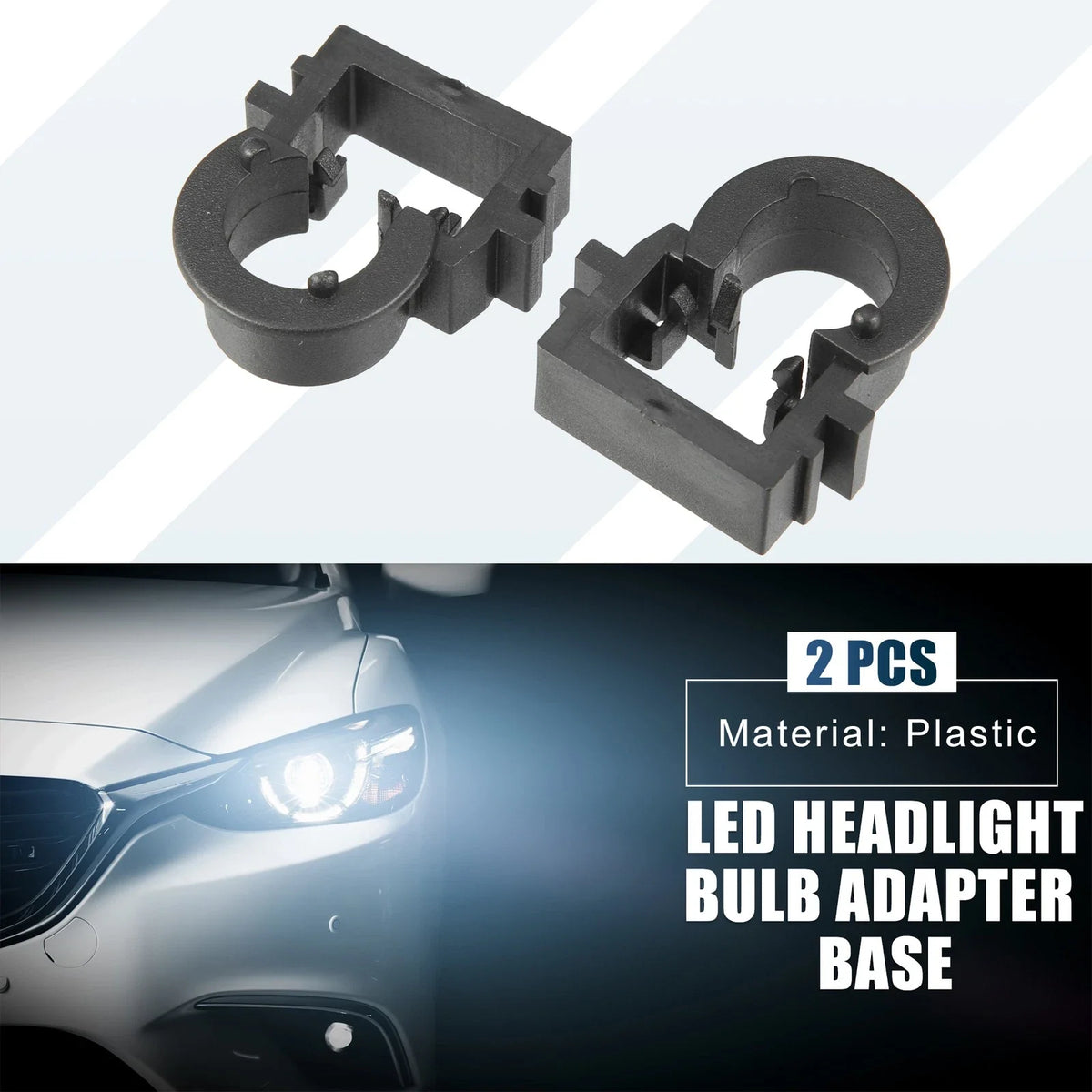 H1 LED Headlight Bulb Holder Adapter Socket for Ford Focus Fiesta (2012–2018)