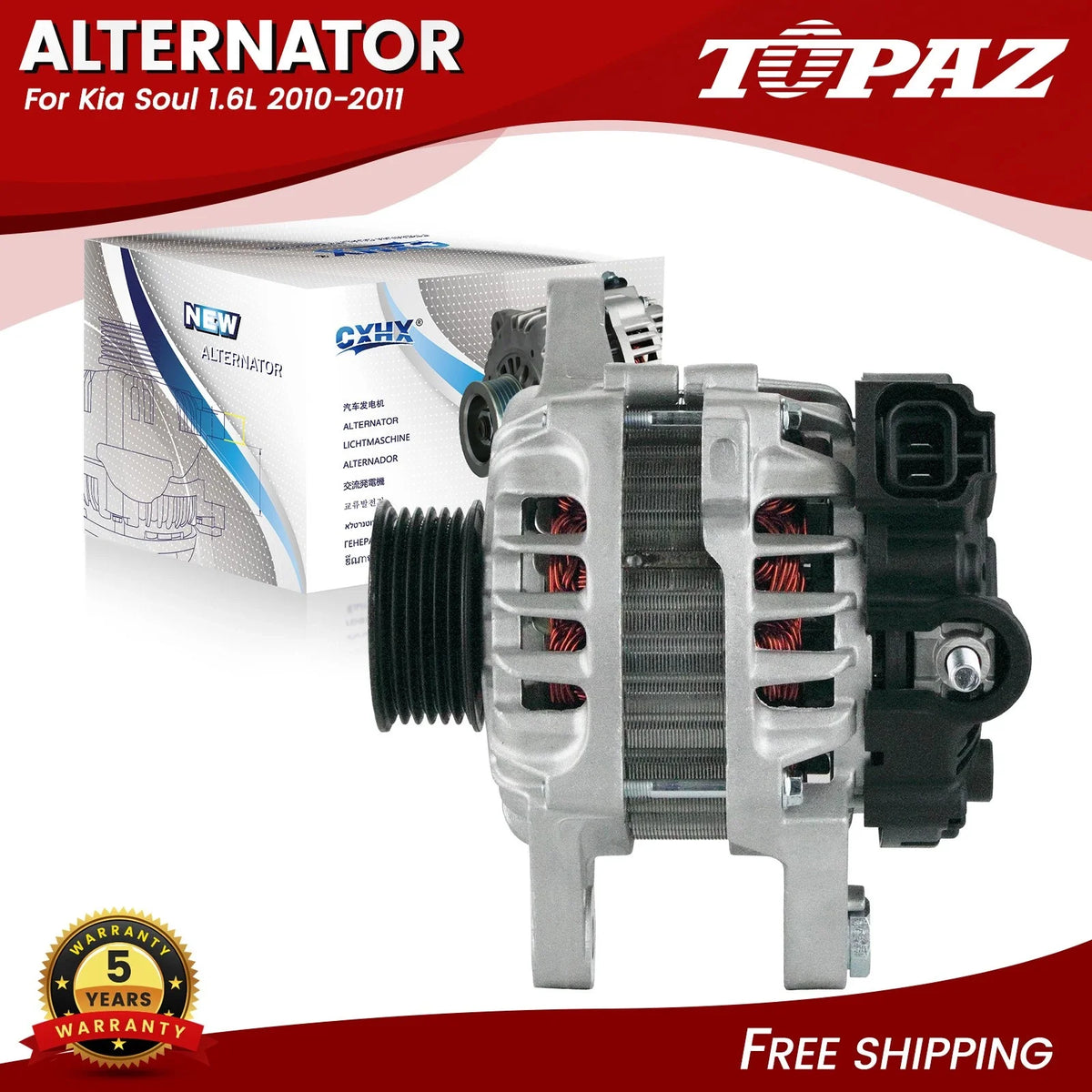 90A Alternator for Kia Soul 1.6L (2010–2011)