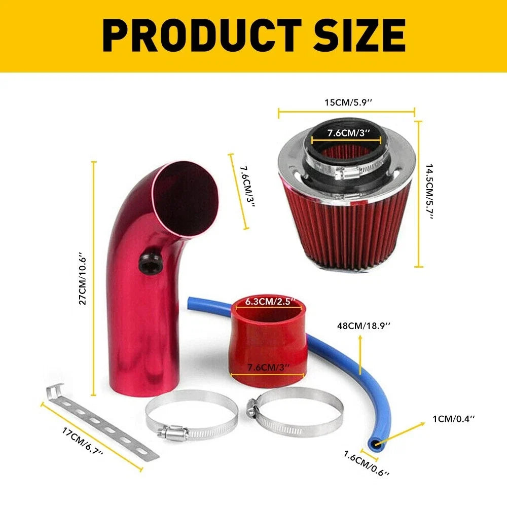 Cold Air Intake Filter Induction Kit for