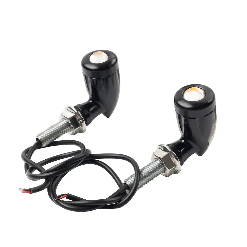 Turn Signal Light Mini Blinker Black for Harley Cafe Racer Bobber
