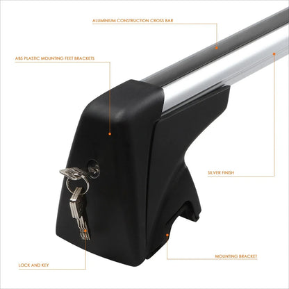 Cross Bars Roof Rack Aluminum for BMW X1 2009–2015 OE Style w/Lock