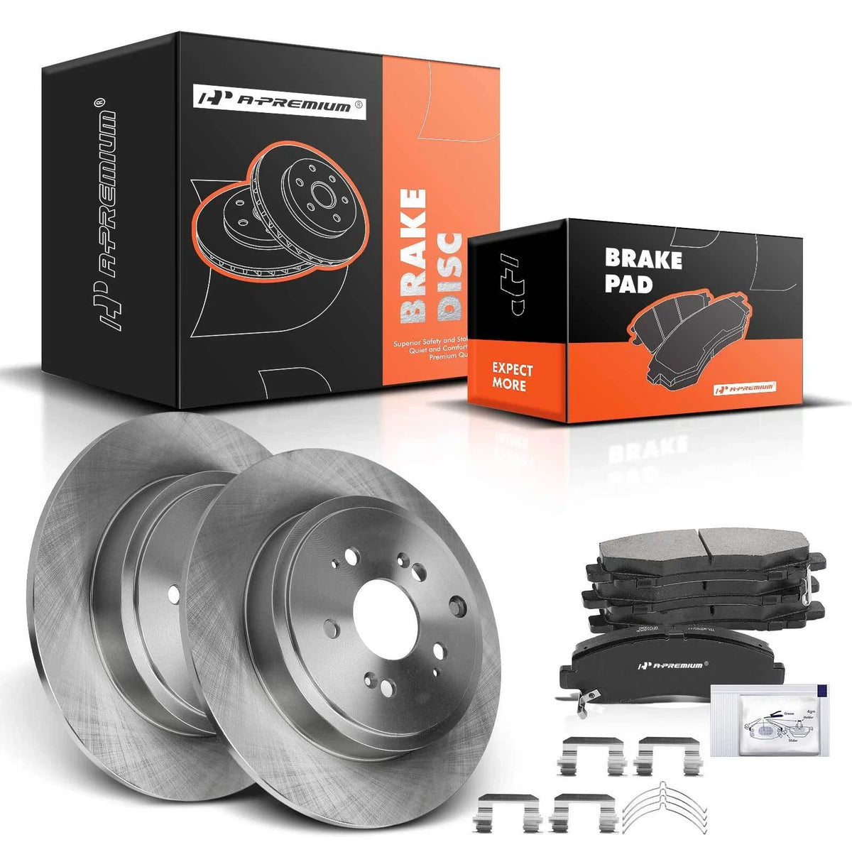 Front Disc Brake Rotors & Ceramic Pads for Honda Ridgeline (2012–2014)