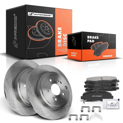 Front Disc Brake Rotors & Ceramic Pads for Honda Ridgeline (2012–2014)