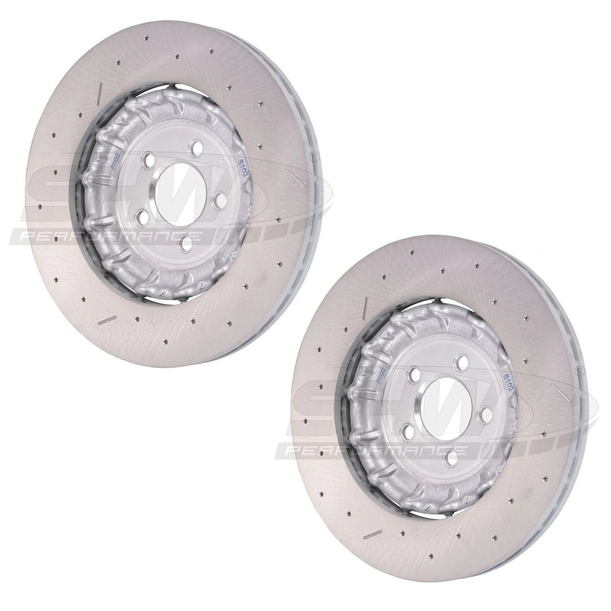 2X Front 390mm Disc Brake Rotors for Dodge Challenger Charger