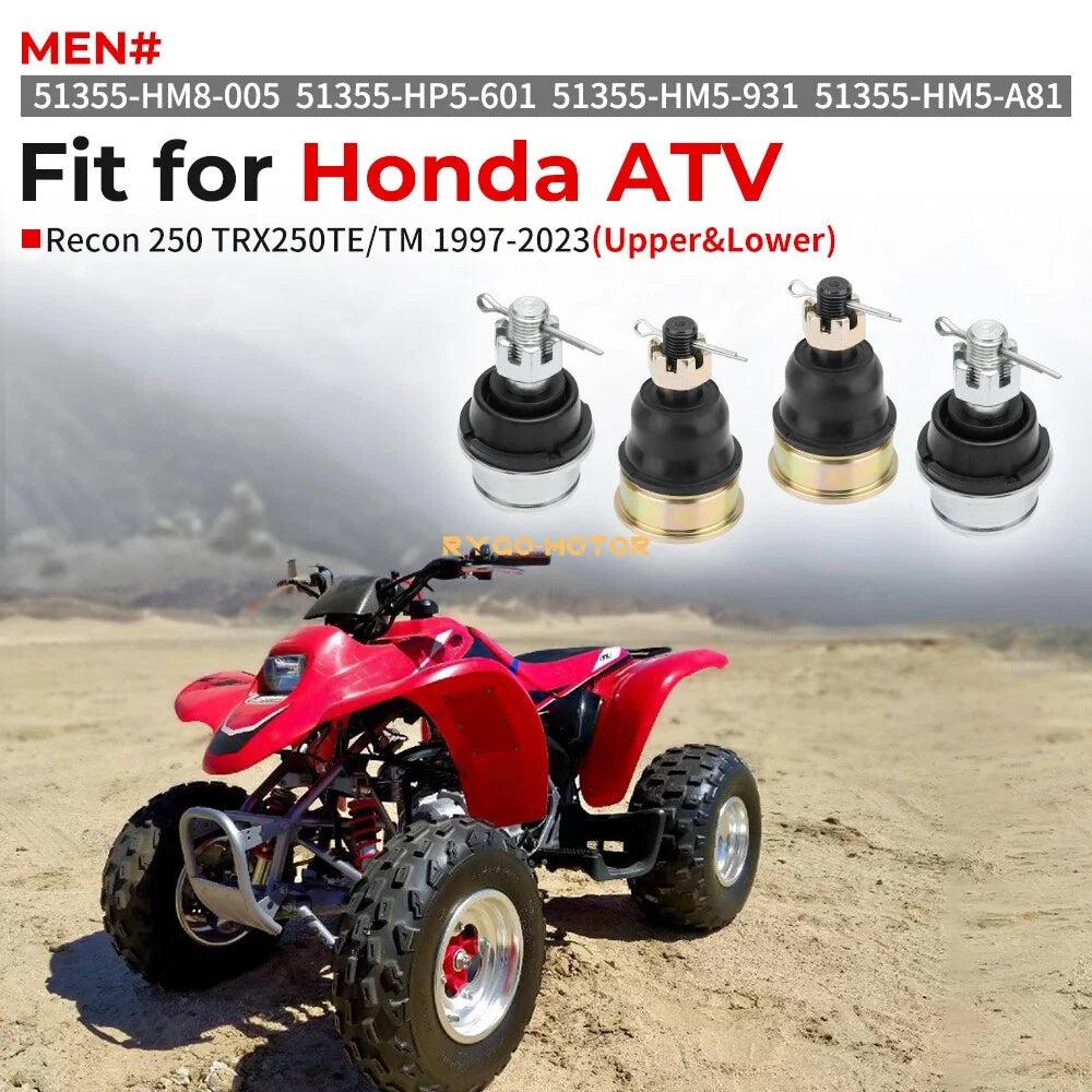 Set of 4 Ball Joints for Honda Rancher 250 TRX250TE/TM (1997–2023)