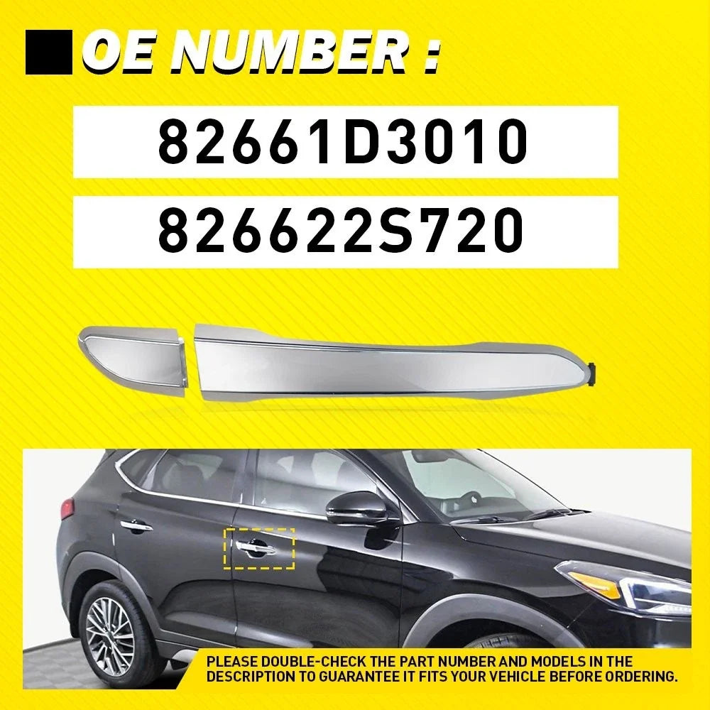 Front Right Chrome Door Handle Replacement for Hyundai Tucson 2016-2021
