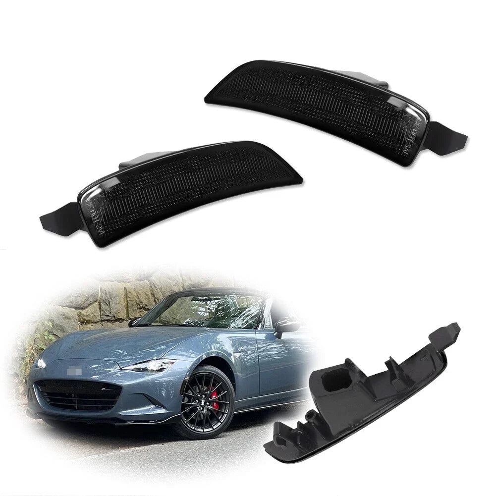 Smoke Front Fender Side Marker Light Housing for Mazda MX-5 Miata (2016–up)