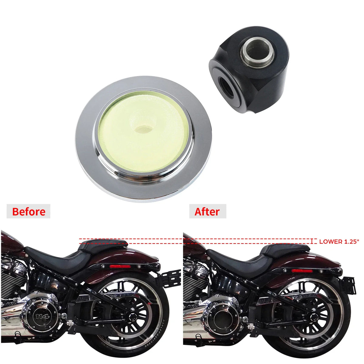 1.25" Rear Shock Lowering Kit for Softail (2018-2023) Harley