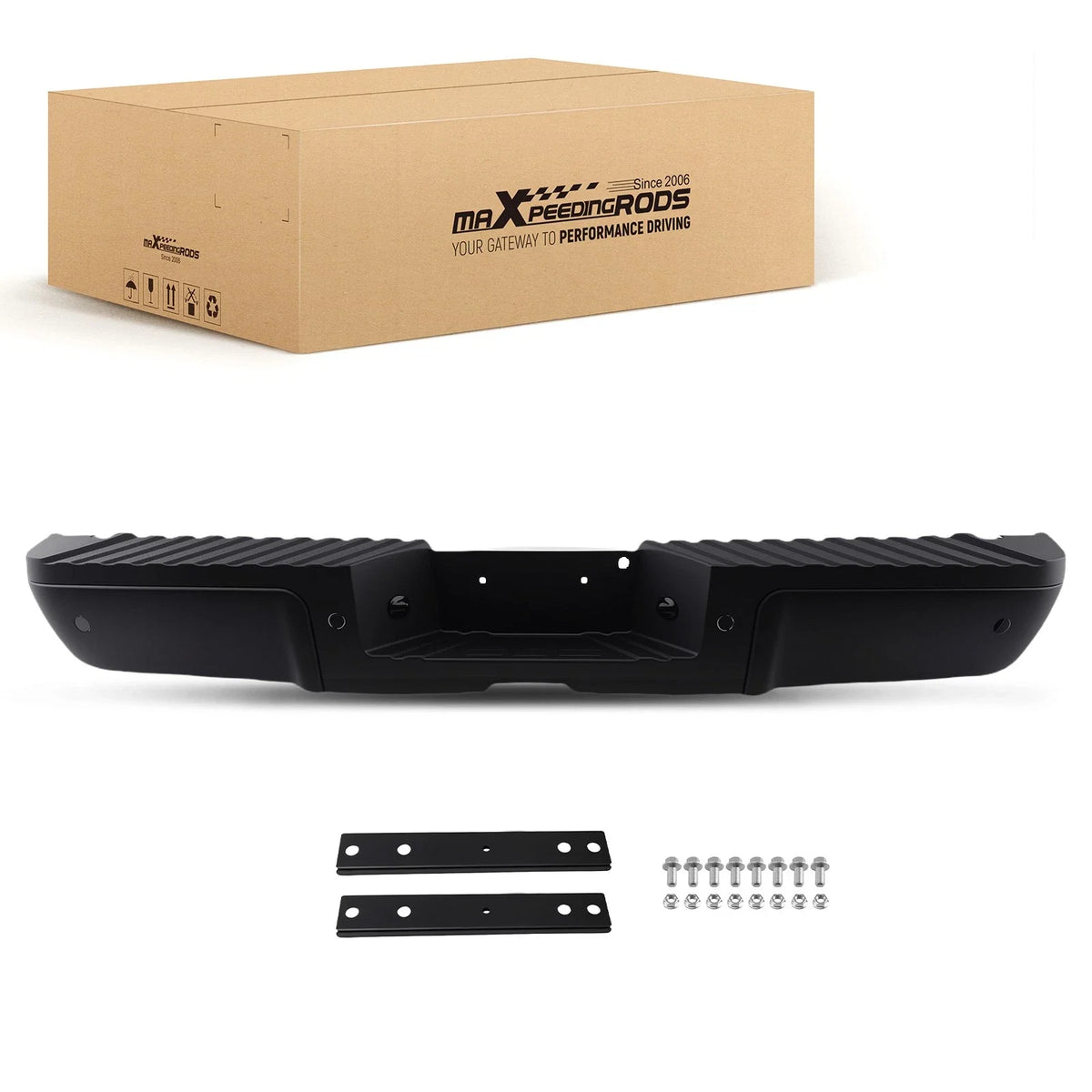 Rear Black Bumper for Ford F250 F350 F450 Super Duty (2008–2016)