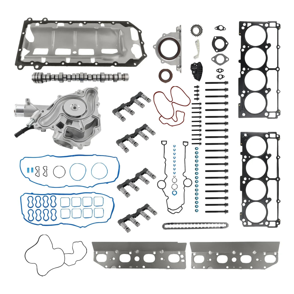 MDS Lifters Cam Timing Chain Set Water Pump for Chrysler Dodge Ram (2002–2018)