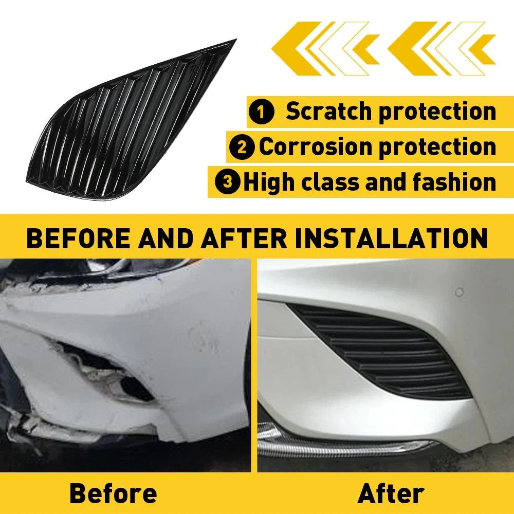 Front Bumper Fog Light Cover for Toyota Camry (2018–2020) Left Side Black