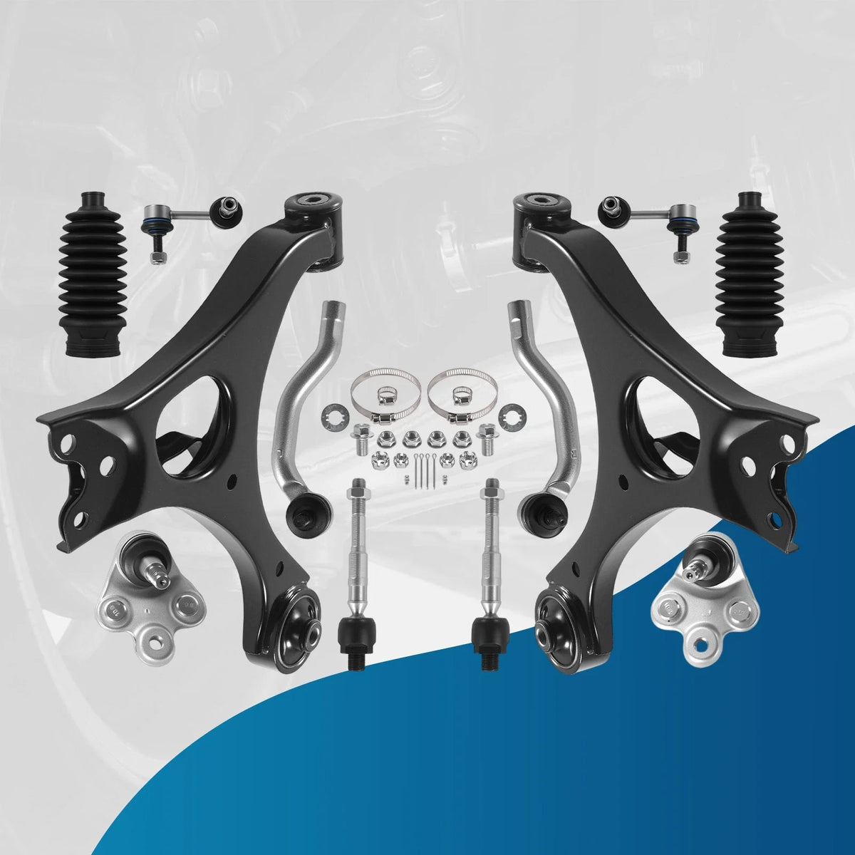 12pc Front Lower Control Arms w/ Ball Joints for Honda Civic (2006–2011)