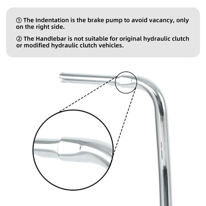 Chrome 18" Rise Ape Hanger Handlebar for Harley Sportster 883 1200 (1986–2023)