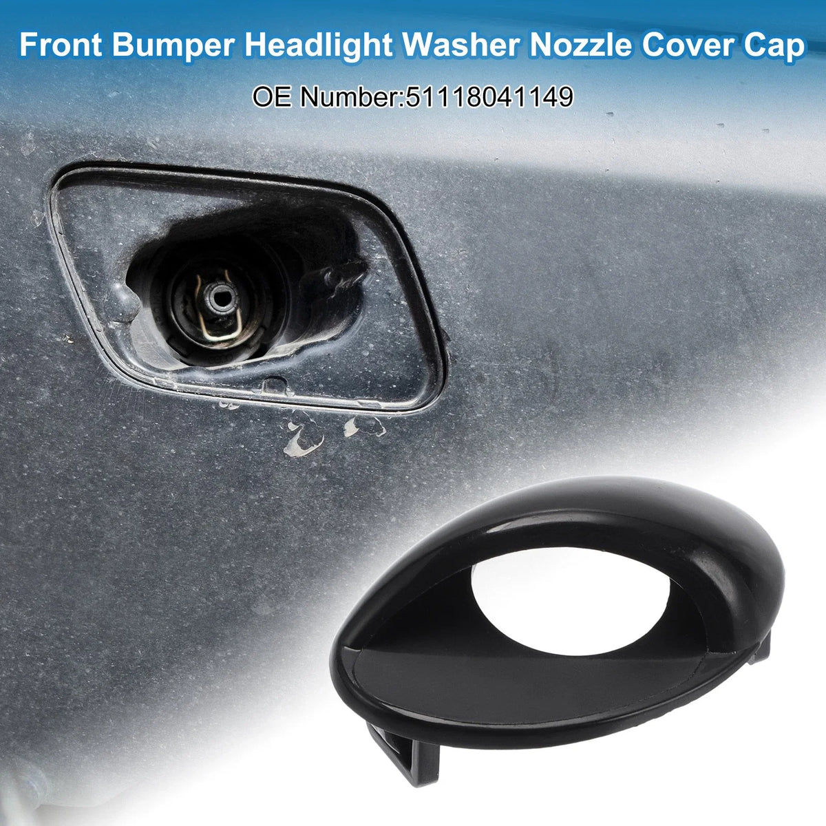 Front Left Headlight Washer Nozzle Cover for BMW M3 (2008–2013)