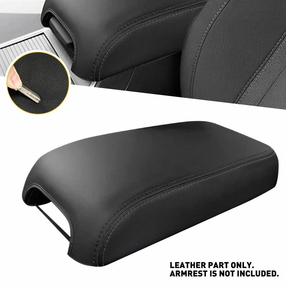 Armrest Cover - Black Leather for Toyota 4Runner (2010-2022)