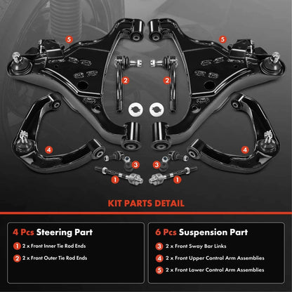 10x Front Control Arms with Ball Joints for Nissan Frontier (2005-2018)