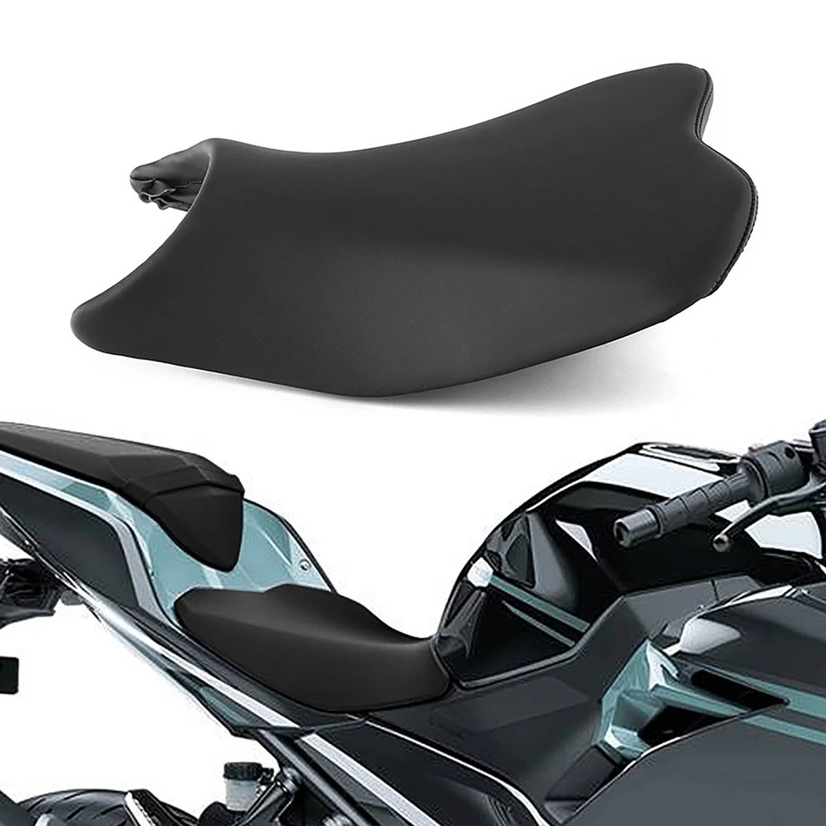 Black Front Seat for Driver - Kawasaki Ninja 400 (2019–2022)