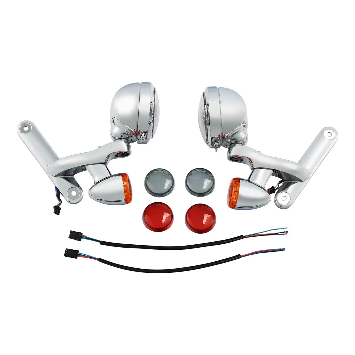Set of 2 LED Fog Light Brackets for Harley Road King (1994–2023)
