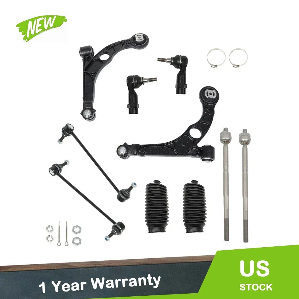 Front Lower Control Arms + Sway Bars + Tie Rods for Dodge Dart (2013–2016)