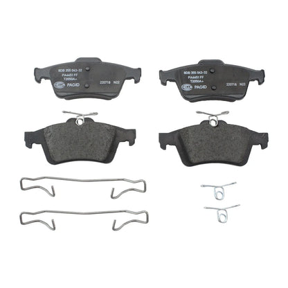 Hella Ceramic Disc Brake Pads with DuraGo Rear Rotors for Ford Escape 2013-2019