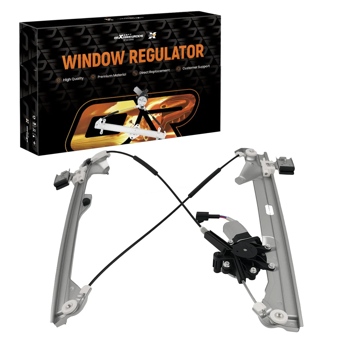 Rear Left Window Regulator with Motor for Chevy Silverado GMC Sierra (2007–2014)