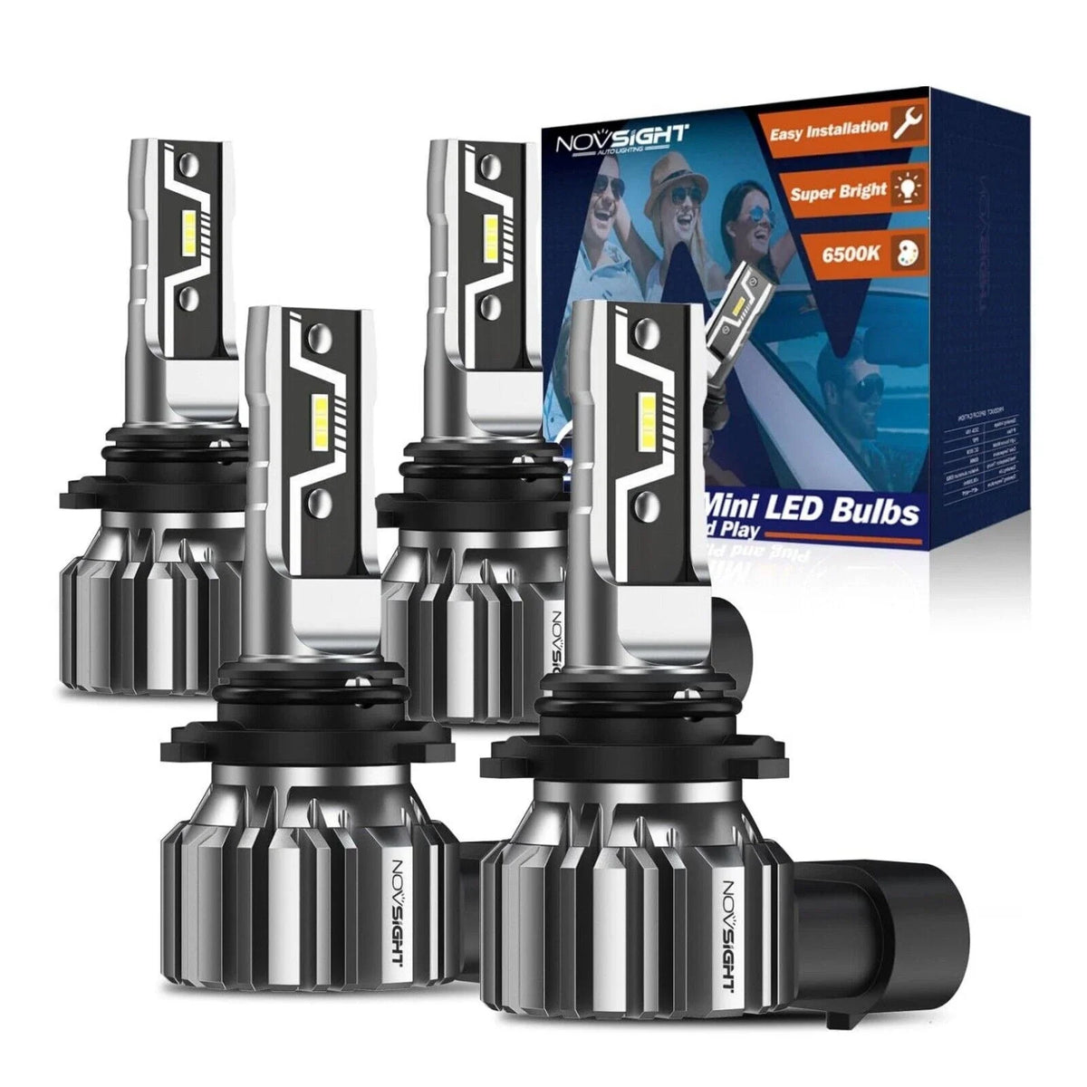 9005 + 9006 LED Headlight Bulb Combo for Various Vehicles