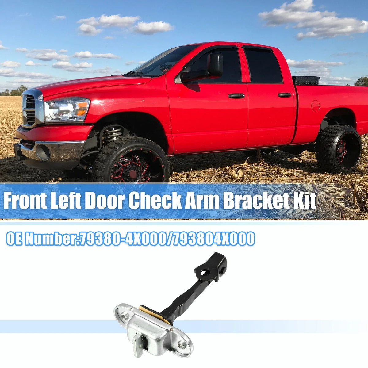Front Left Door Hinge Check Arm Stop Strap for Kia Rio (2012–2017) No.79380-4X000
