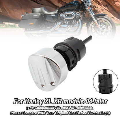 Oil Dipstick Tank Cap Plug for Sportster XL883 XL1200 (2004–2016) Silver