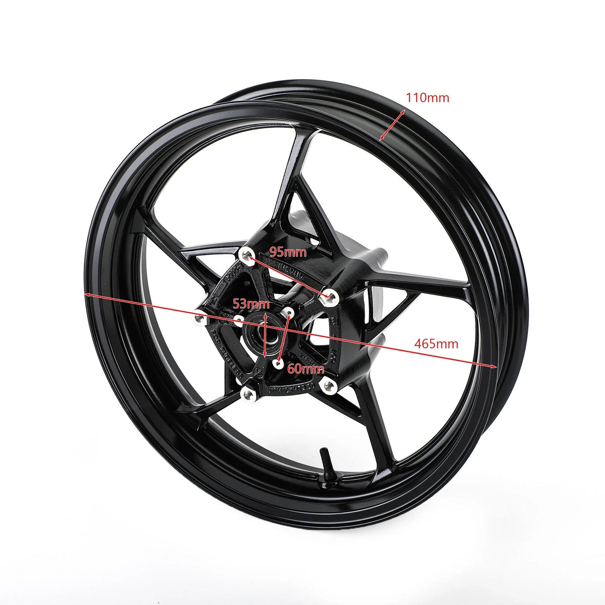 Black Front Wheel Rim for Ninja 650 Z650 Z900 Kawasaki (2017-2020)