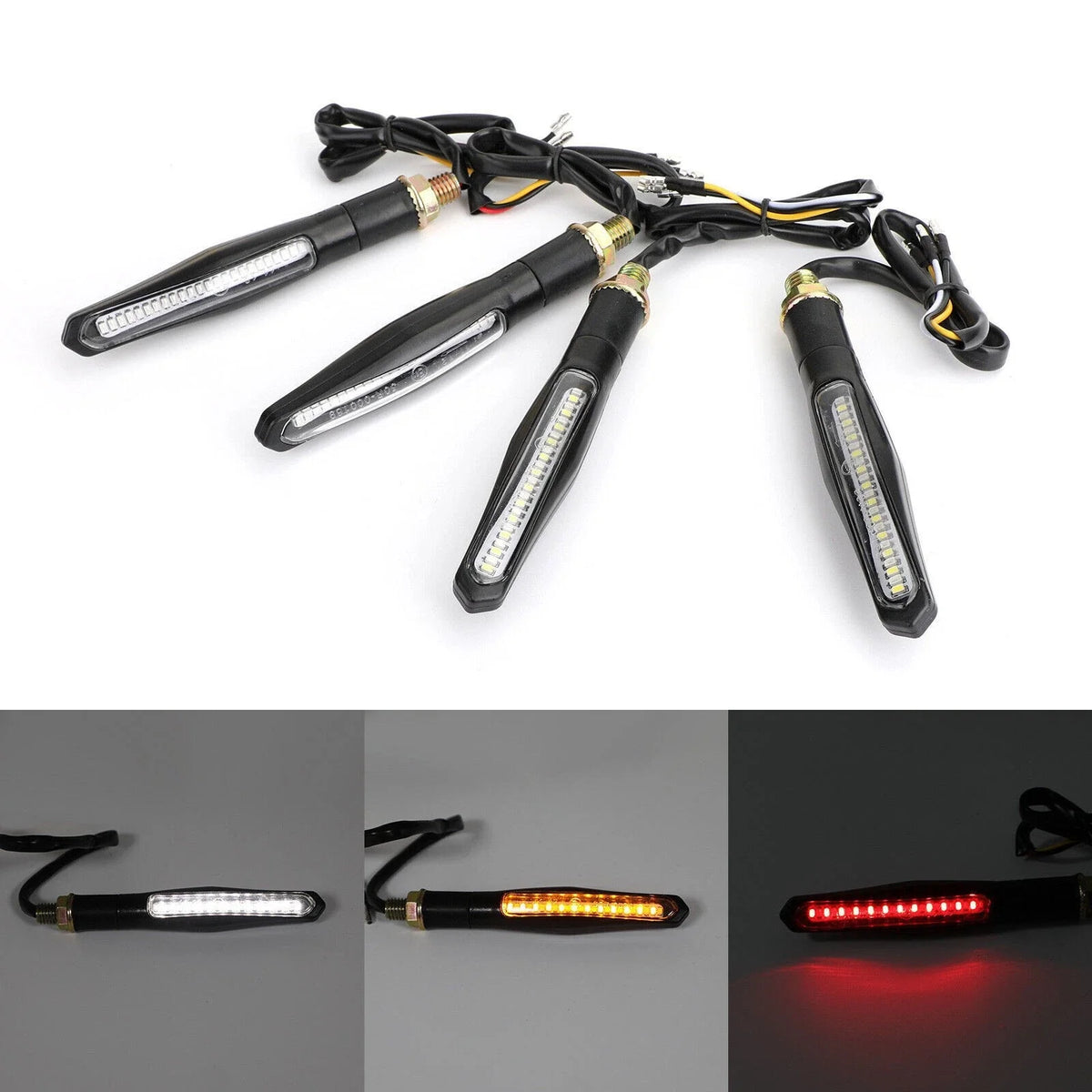 Set of 4 Sequential Flowing LED Turn Signal Indicators