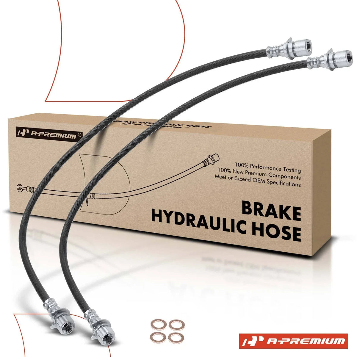 2X Rear Inner Brake Hydraulic Hose for Ford F-650 (2000–2003)