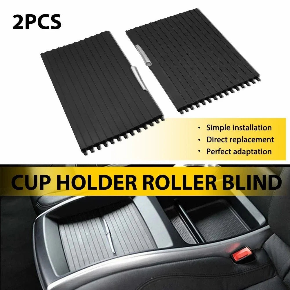Front Console Cup Holder Roller Blind Cover for BMW X5 X6 (2007–2013)