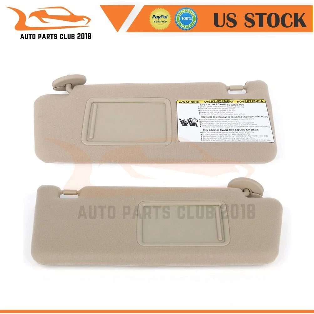 Sun Visor Pair for Toyota Tacoma (2005–2014) Tan Beige