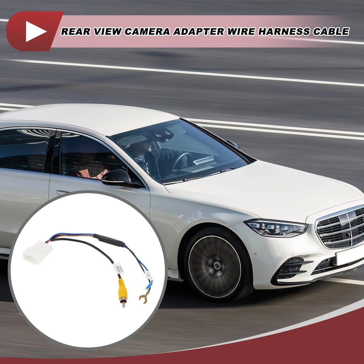 Rear View Camera Adapter Wire Harness Cable for Hyundai Kia (1 Pcs) RCA 5 Pin