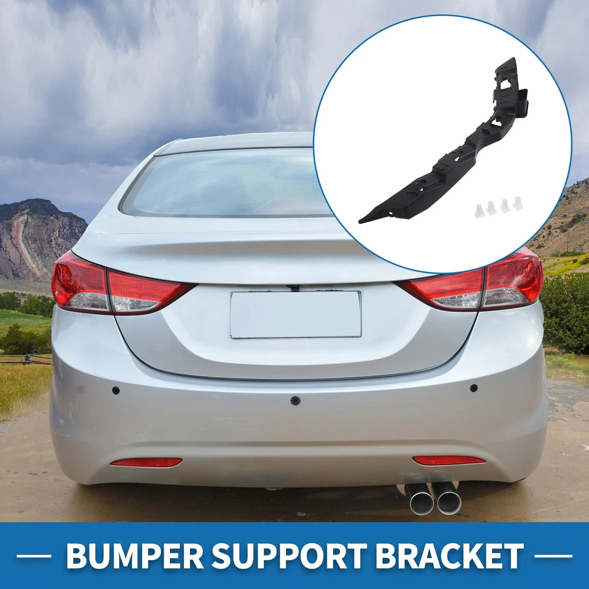 Right Rear Bumper Retainer Bracket No. 86614A7500 for Kia Forte5 (2014–2018)