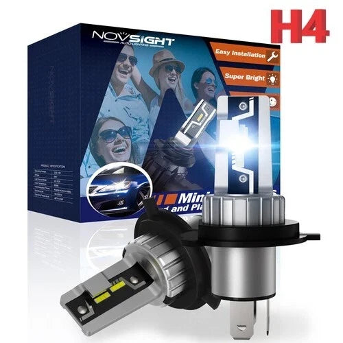 H4 LED Headlight Bulb for NOVSIGHT (10000LM, 50W, 9-18V)