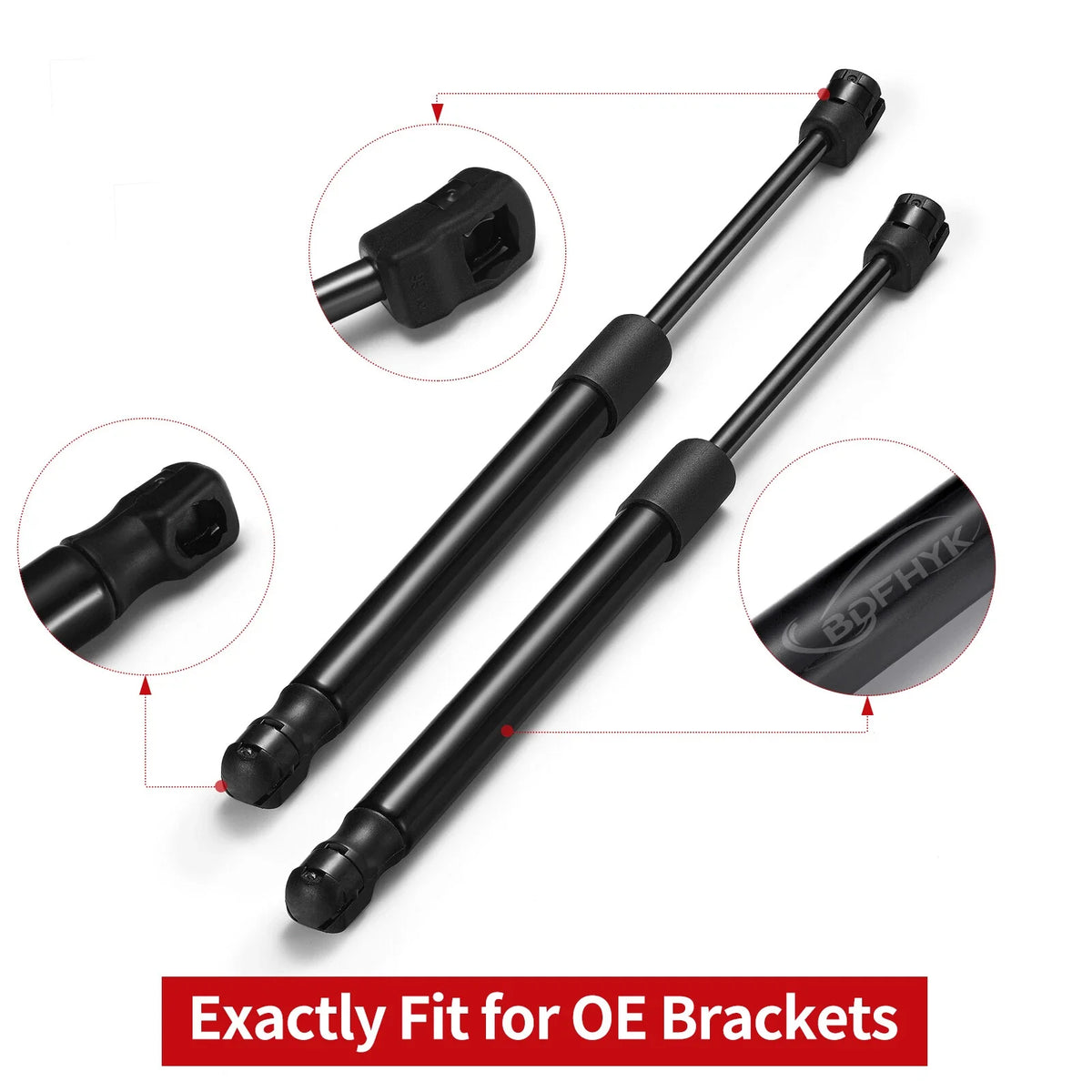 Lift Supports (Gas Charged) for Nissan Titan 2004 to 2015 - 2 Pack