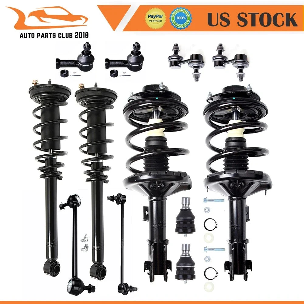 Front & Rear Struts with Sway Bars & Ball Joints for Eclipse 2000-2005