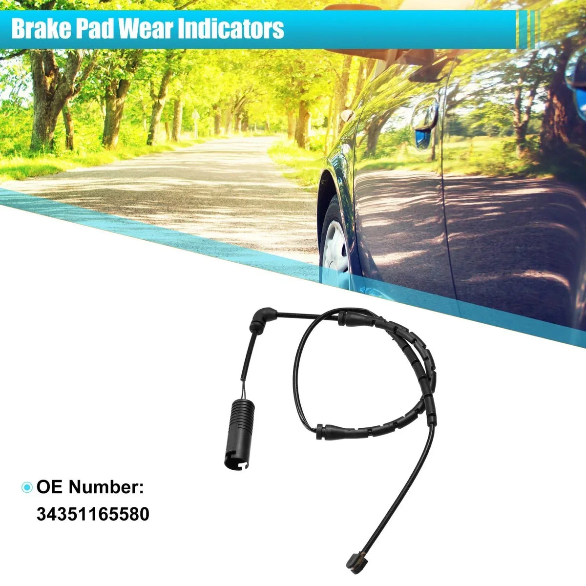 Rear Brake Pad Sensor - Electronic Wear Indicator for BMW X5 2000-2006