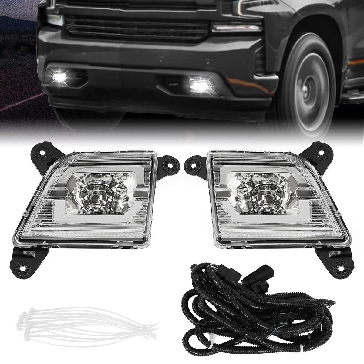 2019-2022 Chevy Silverado 1500 2500HD 3500HD LED Fog Lights