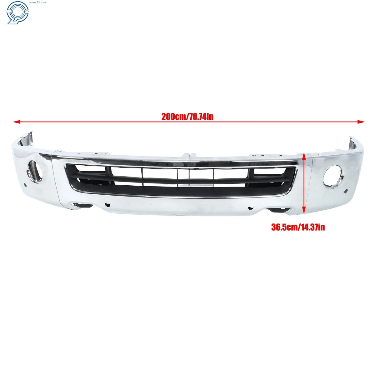 Front Chrome Split Bumper for NV1500 NV2500 NV3500 (2012–2021)
