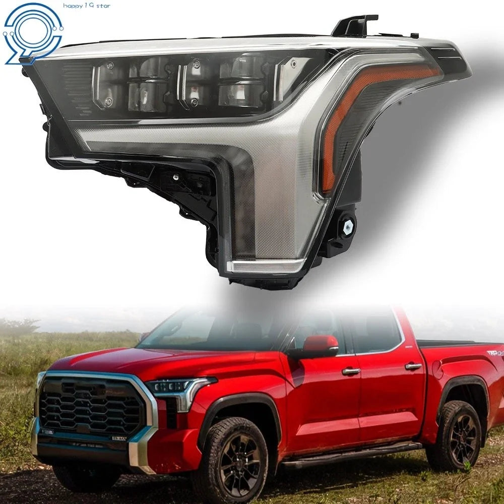 LED Headlight for Toyota Tundra (2022–2023) w/o Auto Leveling, Black, Left