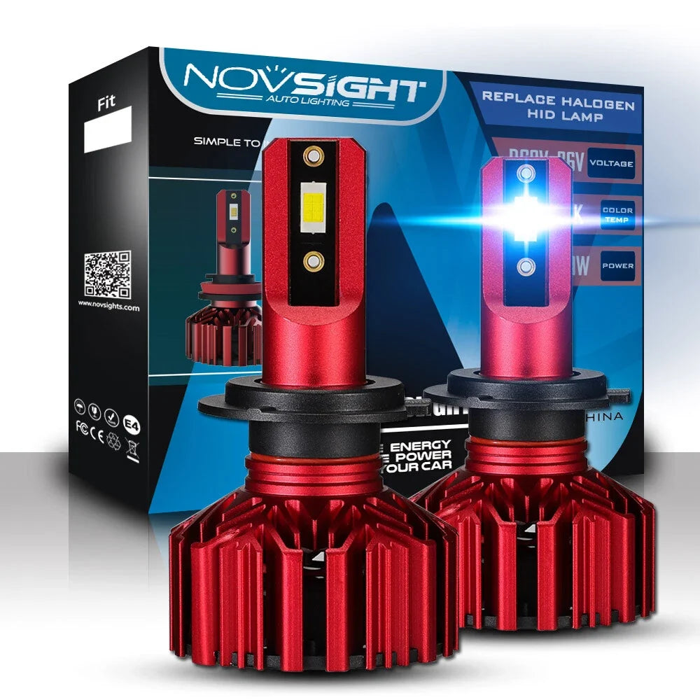 6500K H7 LED Headlight Bulbs for NOVSIGHT (12000LM, 60W, 9V-32V)