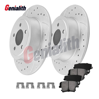 Rear Brake Rotor & Ceramic Pad Set for Dodge Charger Challenger 2006-2020
