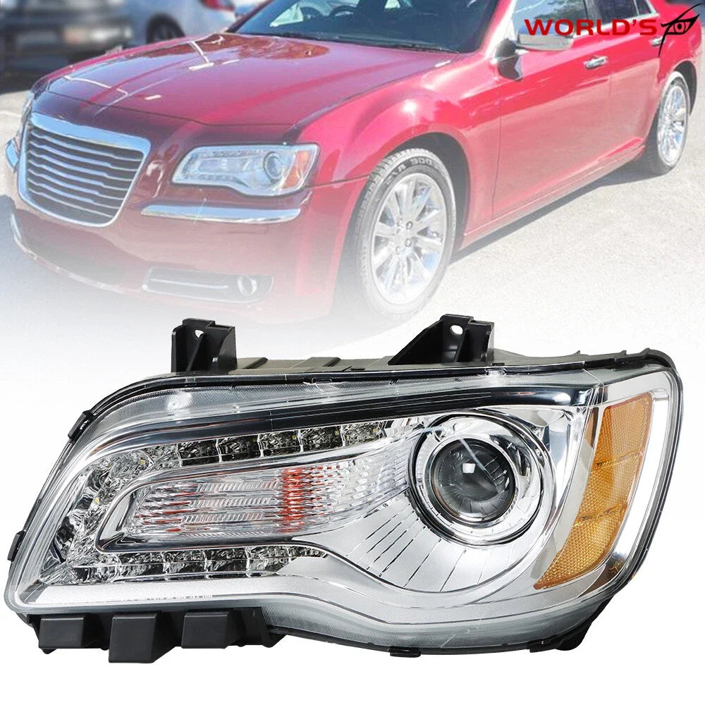 Headlight Halogen Chrome Housing for Chrysler 300 (2011–2014)