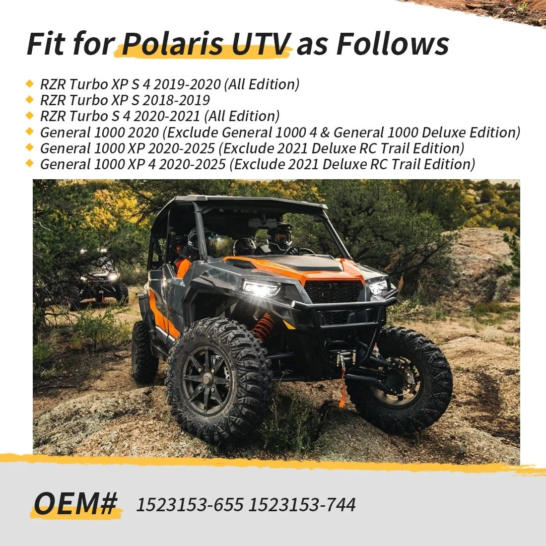 Wheel Rim Center Caps Set for 2019-2020 Polaris RZR XP 4 Turbo
